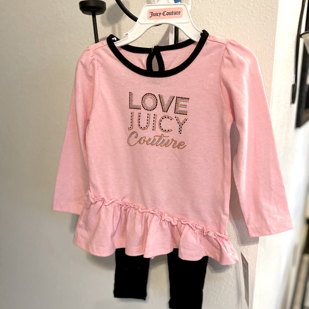 Juicy Couture Baby Pink/Black Pants Outfit-24M